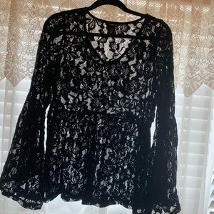 Torrid Lace Top with Bell Sleeves